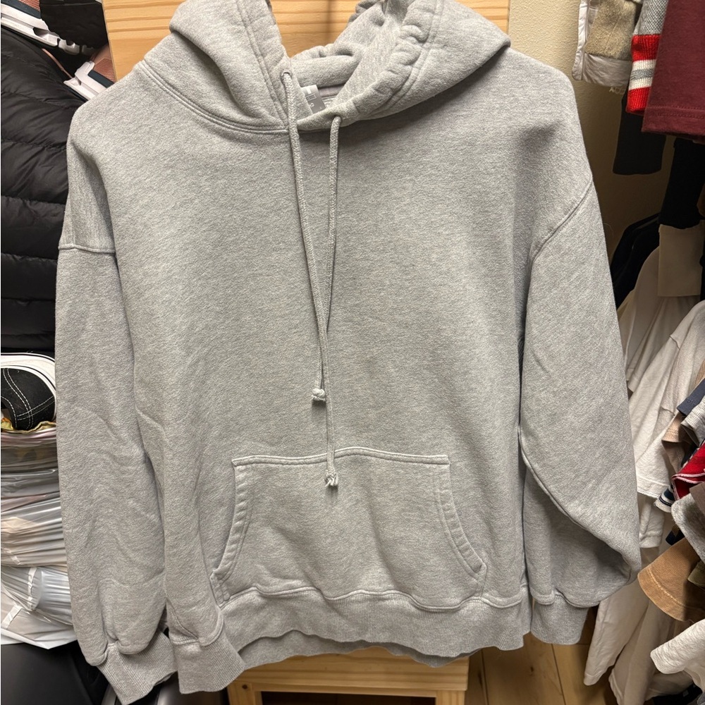 Aritzia Light Gray Hoodie Sweatshirt